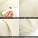 E-Tree Makeup Bag Travel Toiletry Bag Half Moon Small Make up Pouch Cosmetic Case Organizer Cute Waterproof for Girls Women Travel Essentials Toiletries Accessories (Beige)