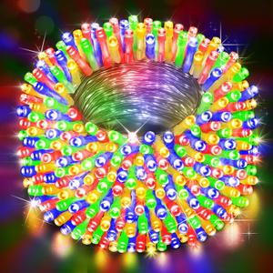 Heceltt Christmas Lights Outdoor, 403FT 1000 LED String Lights 8 Modes and Timer Memory Function Twinkle Fairy Lights IP44 Waterproof Plug in for Xmas Tree Wedding Party Holiday Decor(Multicolor)