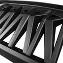 Matte Black Front Grill, Shark Grille Compatible with 2007-2018 Jeep Wrangler Rubicon Sahara Sport JK JKU