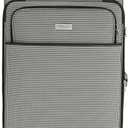 London Fog Cambridge 29" Expandable Spinner Softside Suitcase, Black White Houndstooth, Large