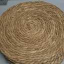 13 in Round Woven Placemats Plate Chargers Set of 10, Boho Farmhouse Rustic Woven Place Mats for Dining Table Decor, Rattan Wicker Table Mats Jute Braided Chargers for Dinner Plates (Natural Color)