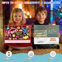 16" Led Drawing Board for Kids Rechargeable, Portable Doodle Glow LED Note Board with 7 Colors, Light Up Acrylic Dry Erase Lumi Board with Stand, Easter Gifts Teen Boys & Birthday Gifts(White)