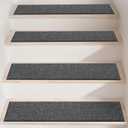 BEQHAUSE Stair Treads for Wooden Steps 28inX9in, Carpet Stair Treads Non Slip Indoor, Machine Washable Stair Runners for Kids Elders and Pets, Carpet for Stair Rugs Mat, TPE Backing, 15pcs, Charcoal