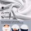 Sexy Cut Out Long Sleeve Tops for Women, Round Neck Ribbed Knit Fitted Tee T-Shirt,Open Chest Design for Going Out Tee (White)