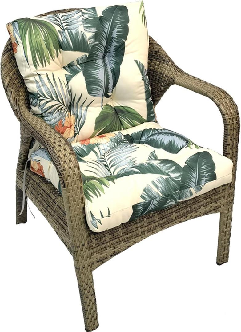 Wicker Chair Cushions for Outdoor Furniture,Outdoor Rocking Chair Cushions High Back, Water-Proof Thick Patio Chair Pads for Indoor and Outdoor 41.7"*20.8"*3", Hawaii