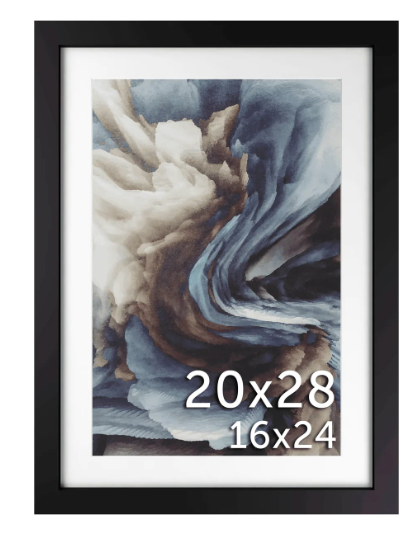 20x28 Matted Wood Frame
