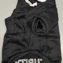 SAWMONG Dog Security Hoodie,Flannel Pet Hooded Sweater with Hat Puppy Pullover Sweater Shirt,Dog (Black,L)