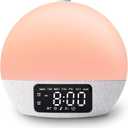 Sunrise Alarm Clock White Noise Sound Machine with 25 Soothing Sounds, 17 Night Lights, Bluetooth Speaker Wake Up Light Alarm Clock for Bedrooms, Heavy Sleepers, Baby, Kids (Gray)