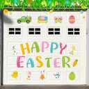 Ferraycle 23 Pcs Happy Easter Garage Door Magnets Large Easter Garage Door Decorations Holiday Magnetic Stickers Spring Bunny Garages Magnets Spring Egg Gnome Decals for Car Refrigerator Decor