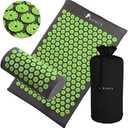 ROMIX Acupressure Mat and Pillow Set, Acupuncture Mat for Back Pain, Neck, Shoulder Pain Relief, Stress Reduction, Wellness Therapy, Cushioned Acupressure Mats with Carry Bag for Men and Women