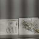 13" Tiered Chandelier, Modern Small 3-Tier Round Chandeliers for Dining Room,4-Light Tiered Crystal Glass Lighting Fixture Kitchen Island,Bedroom,Living RoomL13''  W13''  H16'' (D13"H12.2"only one)