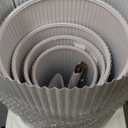 Fivenl 5 Pcs Metal Pleated Cylinder Pedestal Stands for Party, Heavy Duty White Round Cake Pedestal Stand Flower Plant Display Plinth Pillars for Wedding Birthday Event Decor