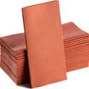 50 Pack - Terracotta Napkins | Linen Feel Guest Disposable Cloth Like Paper Dinner Napkins | Hand Towels | Soft, Absorbent, Paper Hand Napkins for Kitchen,Parties,Weddings,Dinners Or Events