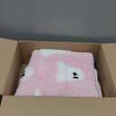 TRUEDAYS Halloween Bath Mat with Spooky Ghosts Pink Bathroom Rugs Cute Home Decor Non Slip, Shower Rug for Bathroom, Bedroom, Living Room