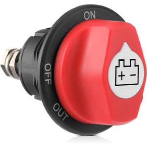 Battery Disconnect Swicth 12-48V, Battery Master Cut Shut Off Isolator Switch for Marine Boat RV ATV Car Utv Vehicle, Max 32V DC 100A Cont 150A Power Battery Switches (On-Off-Out) (100A)