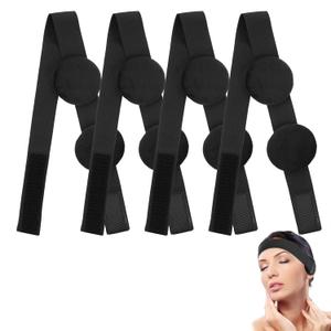Lusofie 4 Pcs Elastic Bands for Wig for Keeping Wig in Place Black Wig Band with Ear Covers Adjustable Lace Band for Wig Grip,Width 1.1” Lusofie 4 Pcs Elastic Bands for Wig for Keeping Wig in Place Black Wig Band with Ear Covers Adjustable Lace Band for Wig Grip,Width 1.1”