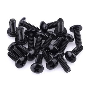#6-32 x 3/8" Pan Head Machine Screws Black, Phillips Drive, 304 Stainless Steel 18-8, Black Oxide Coated Finish, Corrosion Resistant Round Head Machine Screws, Full Thread, Coarse Thread, 100 PCS