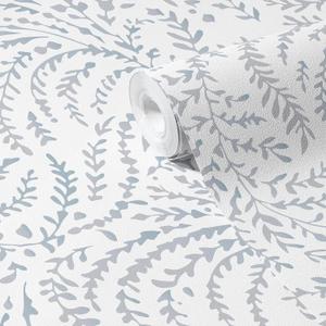 Peel and Stick Wallpaper Boho Wall Paper Peel and Stick Modern Watercolor Gray Blue Wallpaper for Bedroom 17.3"x118"
