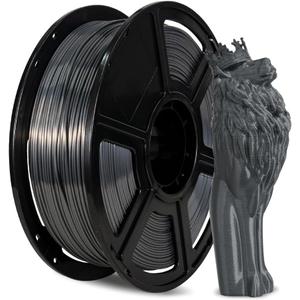 FLASHFORGE 3D Printer Filament, Silk Filament 1.75mm, 1KG Spool (2.2lbs), Dimensional Accuracy +/- 0.02mm for FDM 3D Printers, Silk Texture & Ultra-High Glossiness (Metal Grey)