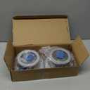 2Set 343-4009 Trailer Hub Caps, 3434009 6 Holes Aluminum Hub Cap for Trailer Axle, with 12Pcs Bolts, Side Pipe Plug, Gasket & Extra 2Pcs Blue Rubber Plugs, TR3434009 Semi Truck Hubcaps