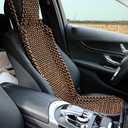 Natural Wood Beaded Seat Cover Massaging Cooling Cushion for Car Truck. Keeps The Back from Getting Sweaty While Driving. Makes Driving More Bearable and Less Painful On Long Trips
