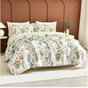 Lady Ann Oversized King Quilt Bedspreads 120x120-100% Cotton Floral California King Size Quilt Bedding Set Yellow Flowers & Leaves Pattern Plant Botanical Printed Quilted Coverlet Set, 3 Pcs