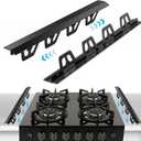 T-Shape Stove Gap Covers Stainless Steel, 2 Pack Stove Gap Filler Easy Retractable Length 13.8" to 27.5", Width 1.85" - ALMCALS Oven Gap Filler Stove Guards Range Trim Kit