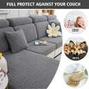 Magic Sofa Covers Sectional Couch Covers Sofa Cover Washable 2024 New Couch Cushion Covers Soothing Home Sofa Covers Sofa Hero Covers Stretch Slipcovers (Khaki,Chaise Cover)