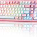 YUNZII AL98 QMK/VIA Wireless Mechanical Gaming Keyboard,Full Aluminum,BT/2.4G/USB-C, Pre-Lubed Hot Swappable Gasket Mount 1800 Layout,RGB Backlit for Win/Mac (Pink, Milk Switch)