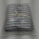 PURE ERA Jersey Knit Duvet Cover Set 100% T-Shirt Heather Cotton Super Soft Comfy Classic Striped Design, with Zipper Closure, Heather Blueish Grey Stripe, Queen
