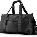 Travel Duffle Bag,Sport Gym Bag for Men And Women with Wet Pocket,Weekender Bag Carry On Tote Bags for Airplane (Black, M)