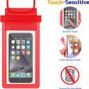 Flutesan 50 Pack Clear Waterproof Phone Pouch Universal Waterproof Phone Case Waterproof Pouch Dry Bag with Lanyard for Water Games Protect (Multi)