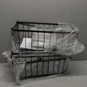 iSPECLE Chest Freezer Organizer Bins - 15.8~18.8 Inch Freezer Organizer Bins for 7 Cu.Ft Deep Freezer, 1 Hanging Basket and 3 Pack Stackable Freezer Organizer, 4 Pack Black