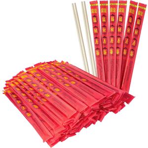 Soeos Disposable Bamboo Chopsticks, 100 Sets, Natural Wooden Chopsticks, Individually Wrapped, Splinter-Free, Lightweight & Durable