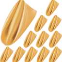 ANECO 12 Pieces Satin Napkins Soft Dinner Napkins Square Table Napkins 17 x 17 Inches for Restaurant Weddings Party Dinner Decoration (Gold)