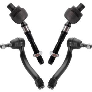 TRQ Front Inner and Outer Tie Rod Set 4 Piece Compatible with 2011-2012 Infiniti G25 G37 2015 Q40