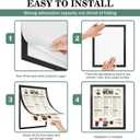 Magnetic Signs Holders 8.5 x 11in - Magnetic Picture Frames for Displaying Posters, Letters, Documents, Papers - Adhesive on Walls, Doors, Windows or Magnetic for Refrigerator - 6pcs