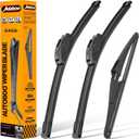 AUTOBOO 26"+17" Windshield Wipers with 12" Rear Wiper Blade Replacement for Nissan Rogue Pathfinder 2013 2014 2015 2016 2017 2018 2019 2020 2021 2022 2023-2025 -Original Factory Quality (Pack of 3)