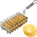 Taco Fryer Basket, Deep Fryer Taco Holder Basket V-Shaped Taco Shell Mold Taco Shell Fryer for Burritos and Tortillas (8 Shells)
