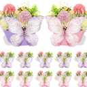 Wettarn 12 Pcs Butterfly Centerpieces Baby Shower for Tables Butterfly Party Favor Decorations Tea Party Butterfly Flower Boxes Table Decorations for Baby Shower Birthday Wedding Garden Tea Party