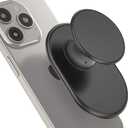 AUROX Magnetic Phone Grip Holder for Magsafe Phone Grips, Magnetic Expandable Collapsible Phone Grip Stand Holder with Kickstand for Magsafe Stand Compatible with iPhone 17 16 15 14 13 Series, Black