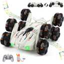Remote Control Stunt Car with Music Light Mist Spray, RC Drift Car Toys for Kids 6+, 2.4GHz Remote, Double Sided Driving, 360° Spins, Off-Road Stunt Vehicle, Birthday Gifts for Boys Girls
