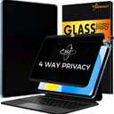 4-Way Magnetic Privacy Screen for Pad 11th Generation (A16) 2025/ 10th Gen 2022, Removable 360 Private Filter for Pad A16, Anti Glare Bubble-Free Easy Install Security Protector, 1 Pack