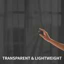 CUCRAF Grey Sheer Curtains 90 Inches Long 2 Panels Set, Semi Sheer Rod Pocket Window Treatment Voile Drapes for Living Room Bedroom(37''W x 90''L, Grey)