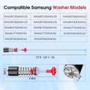 DC97-16350V Compatible with Samsung Washer Suspension Rods for WA54R7200AW/US, WA54R7200AV/US, WA54R7600AC/US, WA54R7600AV/US, WA54R7600AW/US, Compatible with Samsung Wash Machine Suspension Rod Kit