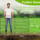 10 Panels No Dig Decorative Outdoor Garden Fence for Yard, 40 in(H) X 23.6 ft(L) Animal Barrier Fencing Rustproof Metal Wire Panel Border for Dog, Rabbits, and Patio Temporary Ground Stakes