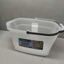 Casabella Cleaning Bucket Rectangular for Mopping or Storage with Handle and Built-In Pour Spouts, 4-Gallon, Clear