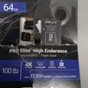 PNY 64GB PRO Elite High Endurance C10 U3 V30 A2 microSDXC Up to 17.2K Continuous Recording Hours, Up to 100MB/s Read, 4K UHD, Full HD, UHS-I, Surveillance, Home Security, Dash Cam, 3-Pack