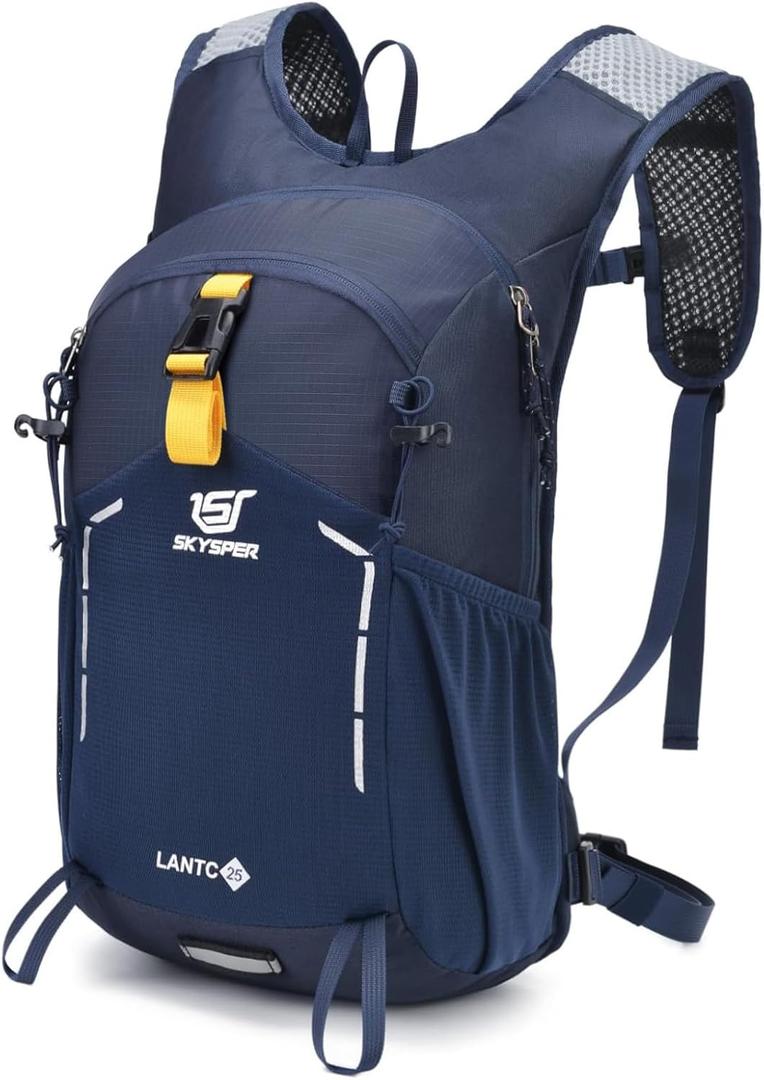 SKYSPER Small Hiking Backpack - 25L Travel Daypack Lightweight Bag Water Resistant Hiking Backpacks for Women Men (Large, Blue)