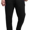 Champion Men's Powerblend Fleece Joggers (Large Tall, Black - C Patch Logo)